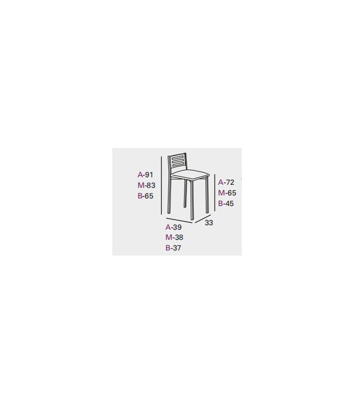 Taburete Klara medio con respaldo Mesas, sillas y taburetes Color tapizado sillas: skay arena, skay