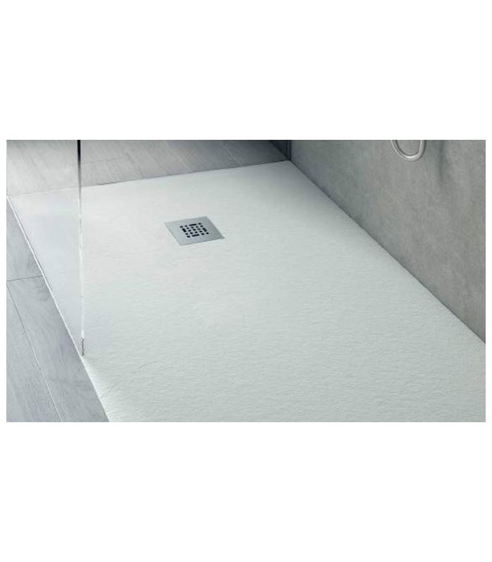 Plato de ducha extraplano Platos de ducha Textura Pizarra: blanco total, blanco roto, bone