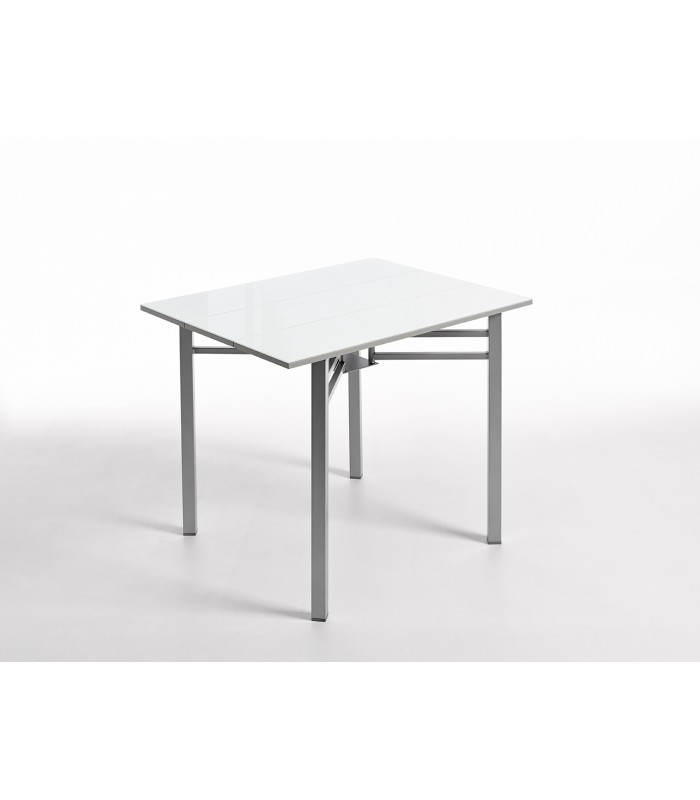 Mesa Pol extensible cristal Mesas, sillas y taburetes Patas: blanco, plata   Tienda Online Casa y