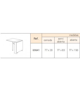 Mesa Lali plegable Mesas, sillas y taburetes Color laminado: natural, cerezo, blanco   Tienda