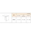 Mesa Lali plegable Mesas, sillas y taburetes Color laminado: natural, cerezo, blanco   Tienda