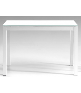 Mesa Menta cristal 110x70cm chasis blanco Mesas, sillas y taburetes    Tienda Online Casa y Menaje