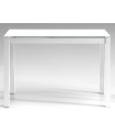Mesa Menta cristal 110x70cm chasis blanco Mesas, sillas y taburetes    Tienda Online Casa y Menaje