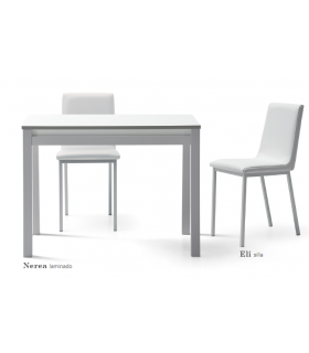 Mesa Nerea extensible cristal chasis plata Mesas, sillas y taburetes    Tienda Online Casa y